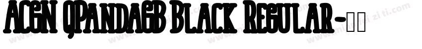 ACGN QPandaGB Black Regular字体转换